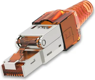 Produktbild von NEXMEX Netzwerkstecker Cat 7 CAT7 RJ45 Stecker Werkzeuglos Metall 10Gbps 600MHz