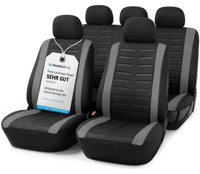 Obrázok produktu pre Sada univerzálnych poťahov na sedadlá do auta Upgrade4cars, model 2026 | Ochranné poťahy na predné sedadlá a zadné sedadlo v modrej farbe | Interiérové doplnky do auta – kompletná sada