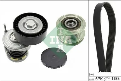 Produktbild von INA 529 0466 20 Keilrippenriemensatz für VW POLO (9N)