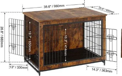 Obrázek produktu pro Psí bouda se 2 dvířky, ocel, 98 x 65 x 68 cm, víceúčelová