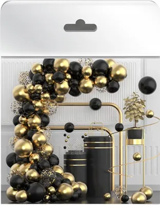 Immagine prodotto di Set di palloncini dorati per decorazione di feste di compleanno con ghirlanda di palloncini