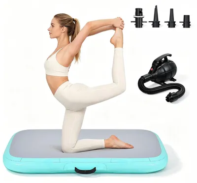 Productafbeelding van Opblaasbare turnmat 100 x 60 x 10 cm, gymnastiekmat voor thuis