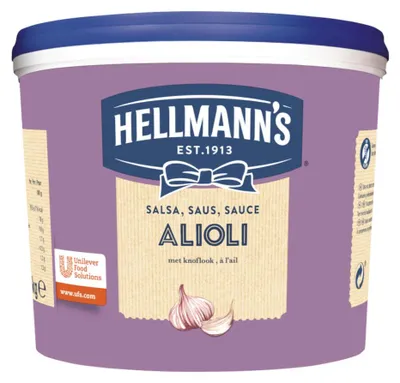 Zdjęcie produktu dla Sos aioli Hellmann's o intensywnym smaku czosnku, opakowanie 3000 ml