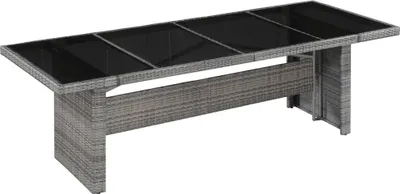 Obrázok produktu pre Záhradný stôl 240x90x74 cm, polyratan a sklo