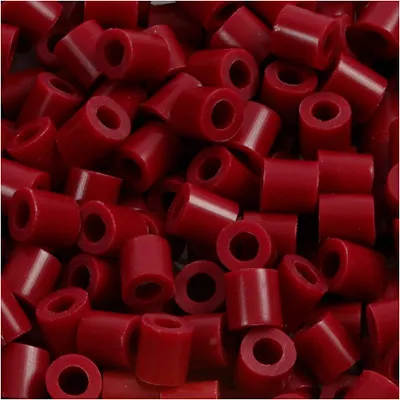 Produktbild von Fotoperlen, Größe 5x5 mm, Lochgröße 2,5 mm, medium, Weinrot (4), 1100 Stk/ 1 Pck [HOB-755040]