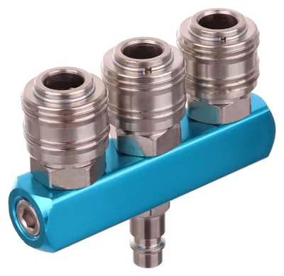 Produktbild von Pneumatikverteiler, 3x Schnellkupplung, 1x Stecker