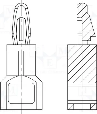 Obrázek produktu pro 10 kusů, barva: přírodní, UL94V-2, 8G420V42370, montážní kolíky Kuntoff, délka: 22,2 mm, 66