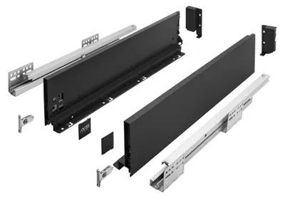 Produktbild von GTV AXIS PRO Schubladensystem 350 mm Anthrazit - mittelhoch H116 – dezentes Design; Breite: 300 mm; Höhe: 120 mm; Farbe: Anthracite | Högert Technik