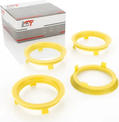 Produktbild von 4x Zentrierringe Gelb Alufelgen Ø 71,6 mm - Ø 60,1 mm für MAZDA HONDA SUZUKI