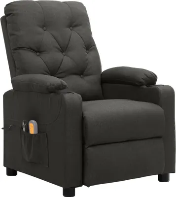 Obrázok produktu pre masážne kreslo vidaXL Electric Dark Grey Fabric