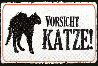 Produktbild von vianmo Blechschild 30x40 cm Vorsicht Katze