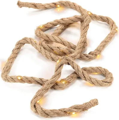Produktbild von LED Lichterkette Deko-Seil 25 LED 2m innen warmweiß Batterie Timer BI11003