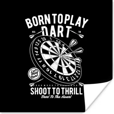 Produktbild von MuchoWow® Poster Mancave - Dartscheibe - Darts - Retro 30x30 cm - Wandposter - Printing