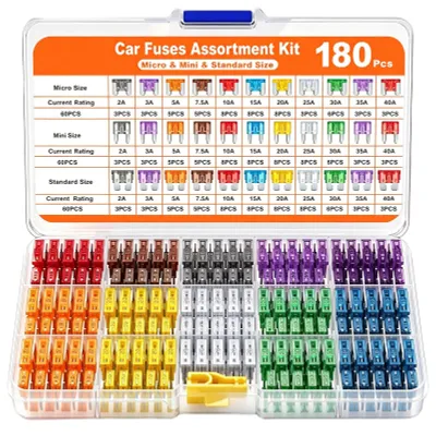 180 Auto-Sicherungen Micro Mini Standard 12V Kunststoff