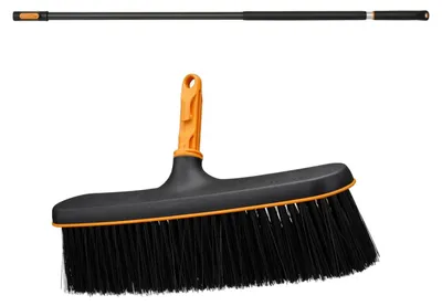 Produktbild von FISKARS ONECLICK Breiter Bürstenkopf 34 cm + Griff 119-174 cm
