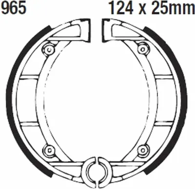 Immagine prodotto di Ganasce freno EBC 965 con molle D.124mm per Italjet DRAGSTER
