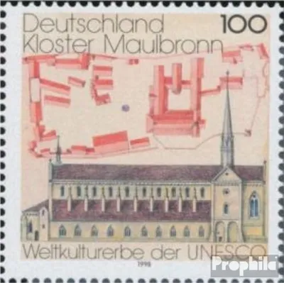 Produktbild von Briefmarken BRD (BR.Deutschland) 1998 Mi 1966III (kompl.Ausg.) Fleck im S (Feld 7) postfrisch Kultur- und Naturerbe der Menschheit