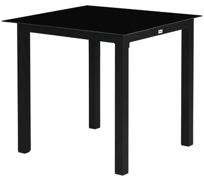 Zdjęcie produktu dla Stół ogrodowy kwadratowy, dla 4 osób | Kolor: czarny | Wymiary: 80x80x74 cm