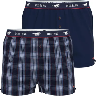 Immagine prodotto di Mutande da uomo Mustang, confezione da 2, modello slip, colore blu navy, taglia M(5)