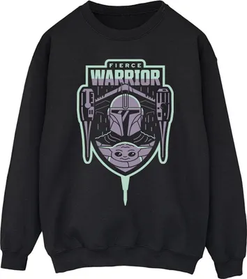 Produktbild von Star Wars - "The Mandalorian Fierce Warrior" Sweatshirt für Herren BI46719 (S) (Schwarz)