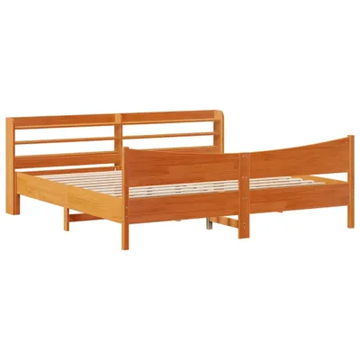 Immagine prodotto di Giroletto con Testiera Marrone Cera 180x200 cm Massello Pino