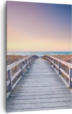 Produktbild von Bild auf Leinwand - Leinwandbild - Einteilig - Weg Meer Brücke - 80x120cm - Wand Bild - Wanddeko - Wandbilder - Leinwanddruck - Kunstdruck - Wanddekoration - Leinwand bilder - Wandbild - PA80x120-4948