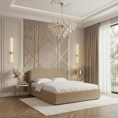 Produktbild von Polsterbett 180x200 mit Bettkasten - Cappuccino - Metallgestell - mit Stauraum - Bettrahmen mit Lattenrost - Gasfeder - Doppelbett - Ohne Matratze