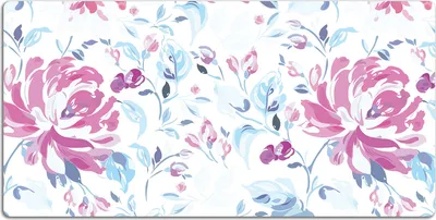Produktbild von Schreibtischmatte Tischunterlage 100x50 cm Mauspad - Lilane Blumen