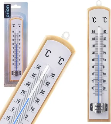 Obrázek produktu pro Orion teploměr Venkovní teploměr Vnitřní teploměr Vnitřní teploměr Nástěnný teploměr ze dřeva 21 cm