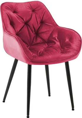 Immagine prodotto di Sedia da pranzo in velluto - Sedia a poltroncina - Elevato comfort e facile manutenzione | Colore: Rosso