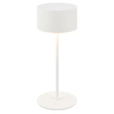 Zdjęcie produktu dla Lampa stołowa LED Briloner Bezprzewodowa Ø8x19cm 2,6W 150lm 2700K Ciepła biel Z możliwością ściemniania Staroświecka biel - Lampa stołowa Salon Sypialnia Balkon