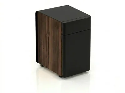 Productafbeelding van Moderne Kommode Schwarz Holz Metall Schlafzimmer Flur Schrank