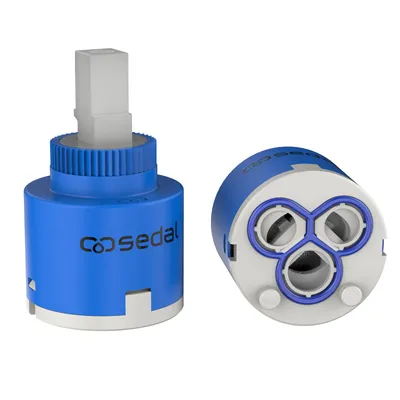 Produktbild von 2 × Keramik Kartusche 35mm Wasserhahn-Ventil für Einhand Armaturen, Ersatz Kartusche Kartusche Wasserhahn geeignet für Küchenarmatur Waschtischarmatur