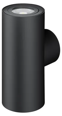 Zdjęcie produktu dla Kinkiet ścienny One Wall Dual 38º GU10 160 mm – matowe wykończenie w kolorze czarnym – oświetlenie wewnętrzne LED z podwójną wiązką – Beneito & Faure