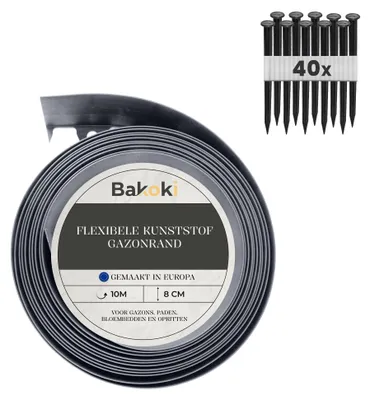 Produktbild von Flexibler Rasenkant mit 40 Erdankern für eine einfache Befestigung