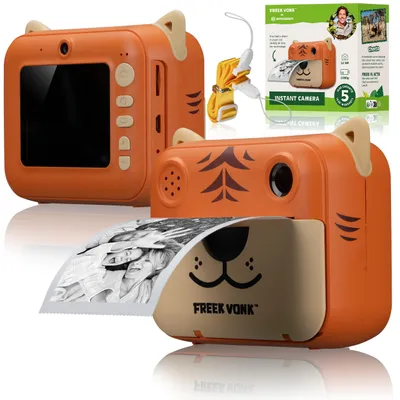 Produktbild von Freek Vonk X Bresser Kinder Sofortbildkamera mit Drucker Tigerdesign