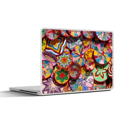 Produktbild von MuchoWow® Laptop Aufkleber Sticker Cover Kreis - Muster - Farben 36.5x27.5 cm - Laptop-Sticker