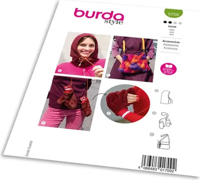 Obrázek produktu pro Střih Burda 5759 - Dámská kukla, palčáky a rukávník