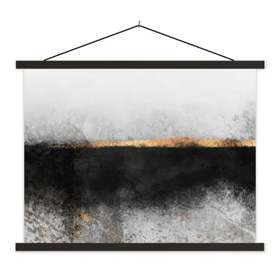 Produktbild von MuchoWow® Textilposter Gold - Abstrakt - Luxus 40x30 cm mit schwarzem Rahmen - Dekorationen