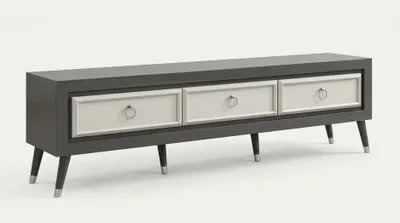 Image de TV board Wandschrank Wohnzimmer Stil modern grau praktisch geräumig