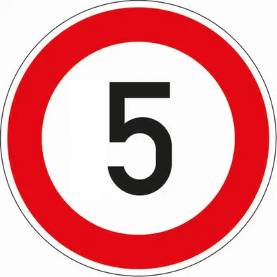 Produktbild von Dreifke® Verkehrszeichen Zulässige Höchstgesch.5, Nr.274-05, Aluminium RA0, r...