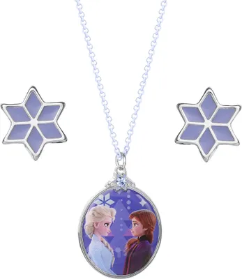 Image de Ensemble collier et boucles d'oreilles Disney Frozen Multicolore Taille unique Bijoux Disney