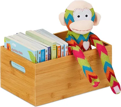 Productafbeelding van Opbergbox bamboe - Houten kist - Opbergdoos hout - 14 x 30 x 20 cm - Opberger - Badkamer - Speelgoed - Natuur