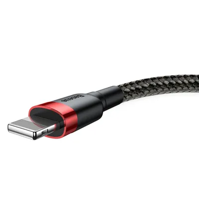 Produktbild von Baseus CALKLF-C19, 2 m, USB A, Männlich, Männlich, Schwarz, Rot, Gerade