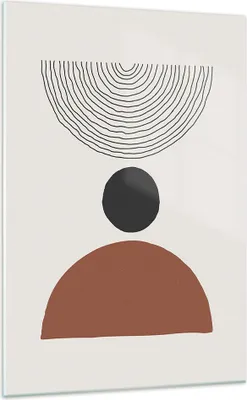 Produktbild von Bilder auf glas - Einteilig - Figuren Formen Geometrie - 70x100cm - Glasbilder - Wandbilder - Bilder - zum Aufhängen bereit - Wanddekoration aus Glas - Glas Bilder - Wandbild auf Glas - GPA70x100-4965