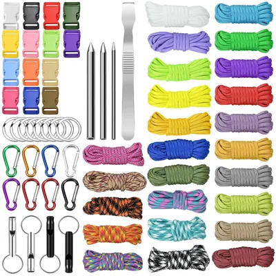 Produktbild von Paracordseil Schnur Nylonschnur - 550 - Set mit Schnalle und Nadel - Bastelset
