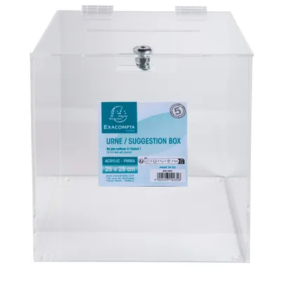 Produktbild von EXACOMPTA Aktionsbox aus Acryl abschließbar glasklar mit Einwurfschlitz