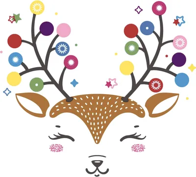 Produktbild von Paper + Design Servietten Colourful Deer 33 x 33 cm 20 Stk., Mehrfarbig, Seidenpapier, Abbildung, 330 mm, 330 mm, 20 Stück(e)