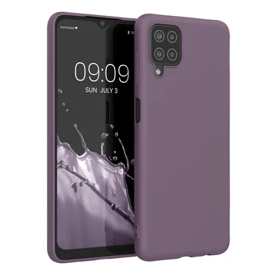 Produktbild von kwmobile Hülle kompatibel mit Samsung Galaxy A12 Hülle - weiches TPU Silikon Case - Cover geeignet für kabelloses Laden - Grape