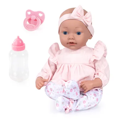 Produktbild von Bayer Design 93827AE Reborn Babypuppe, lebensecht, realistisch, Schnuller, Flasche, 38 cm